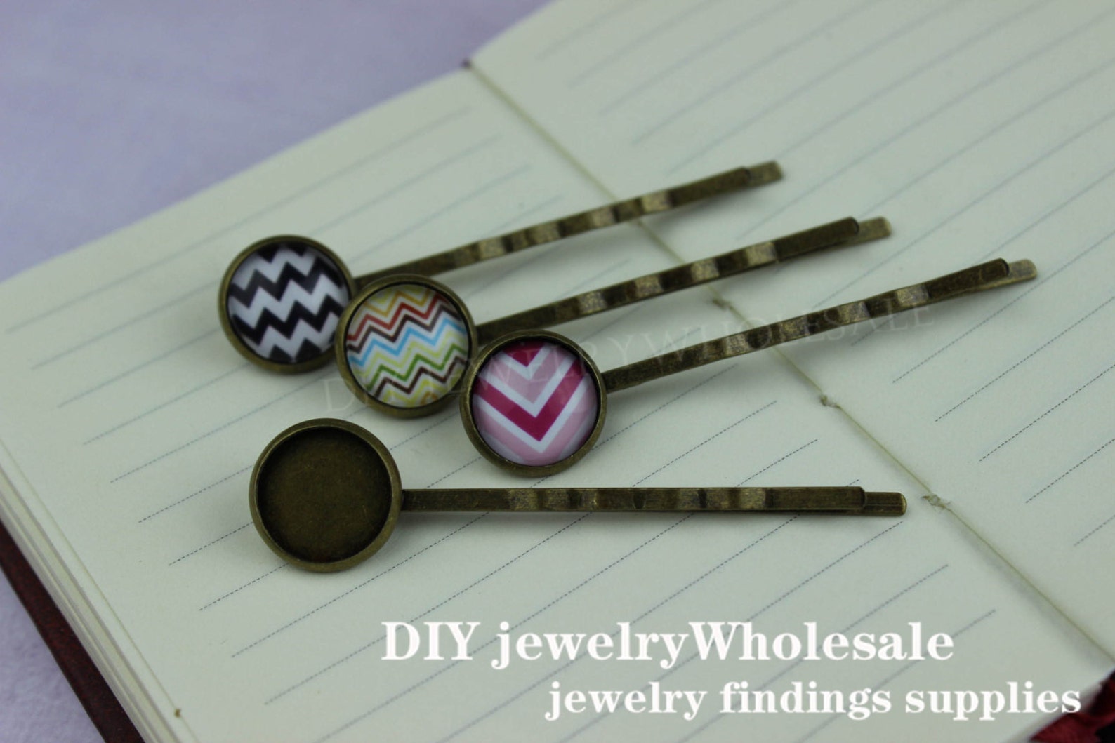 Bronze Hair Clip With 10mm 14mm 12mm Pad. 14mm 12mm Hair Clip Etsy