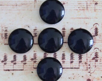 Handmade Black Photo Glass Cabochon 10mm 12mm 14mm 15mm 16mm 18mm 20mm 25mm 30mm Glass Cabs Cabochons -694X12