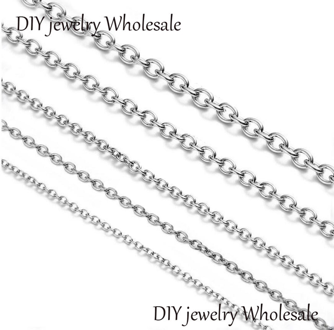 10m 39ft 316L Stainless Steel Chain/ O Chain Steel/chain, Round Jewelry