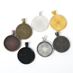 10pcs Round Bezel Pendant Trays,DiY Round Bezel Pendant Trays Base, 25mm Setting Blanks,Jewelry Pendant Blanks Suppliers