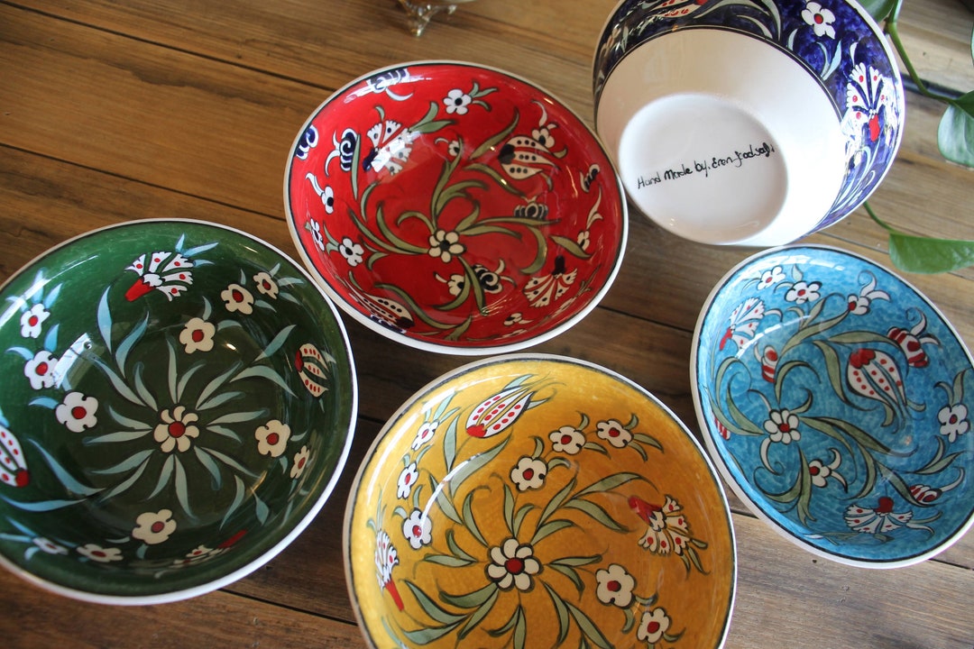 Soup Bowls Hand Painted Ceramic Turkish Ceramic Bowl multi Etsy Australia