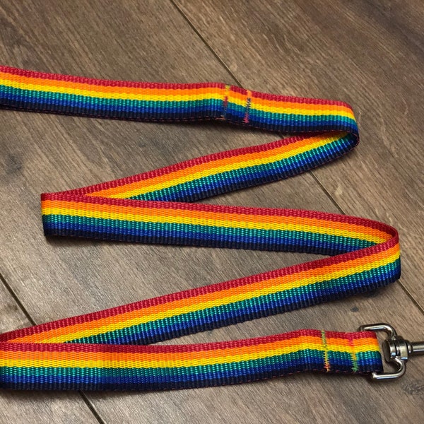 Correa para perros arcoíris de 2 metros (ancho 25 mm)