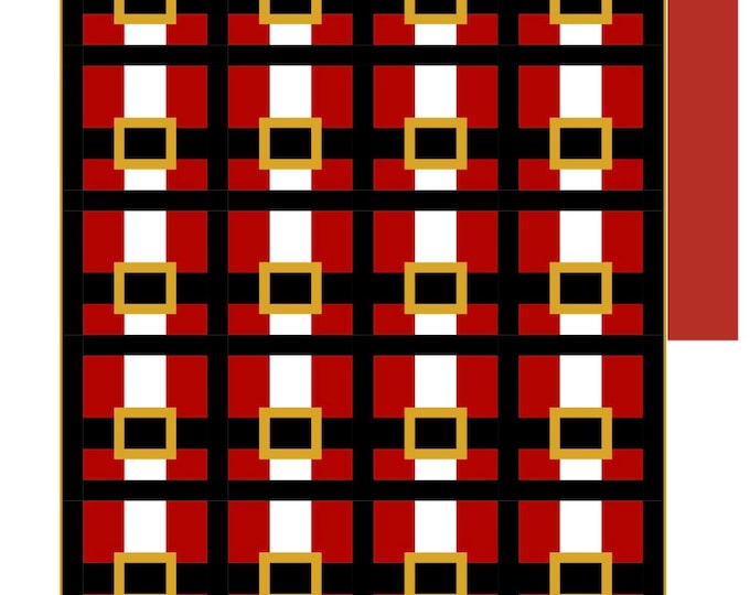 Santa Suit Modern Christmas Quilt Pattern by Mandi Persell of Sewcial