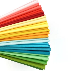 Primary Riley Blake Confetti Cotton Solid Fat Quarter Bundle Custom Curated By Sewcial Stitch 16 Fat Quarters Yellow, Blue, Green, Red