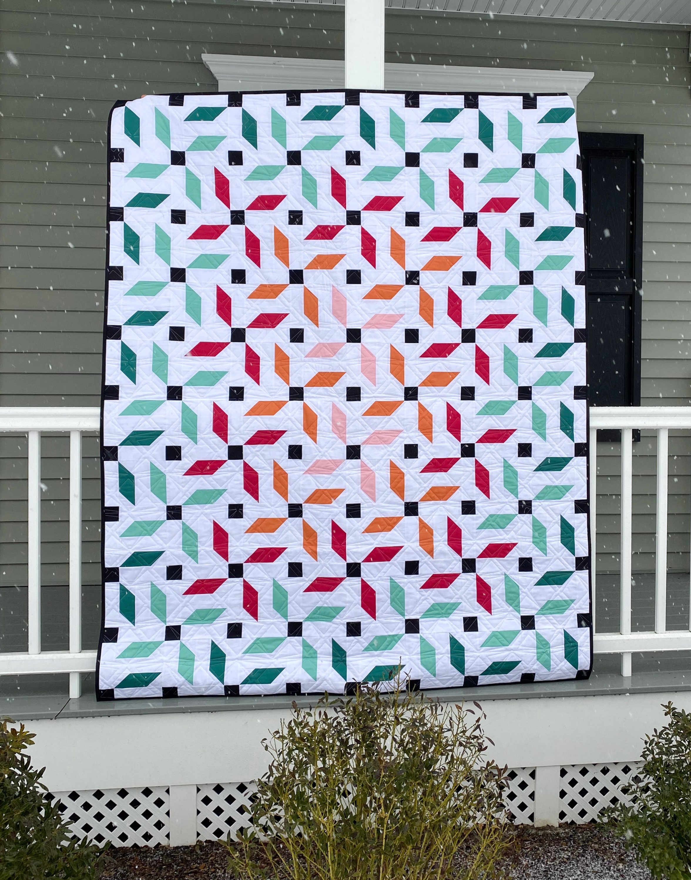 Polyhedral Quilt Pattern Propeller Modern Geometric Quilt Pattern by Mandi Persell of Sewcial ...