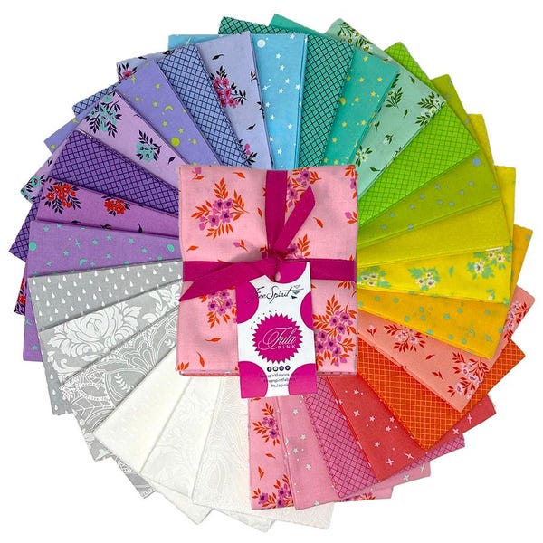 Tula Pink True Colors Rainbow 10 x 10 inch Square Charm Pack Layer Cake by Free Spirit