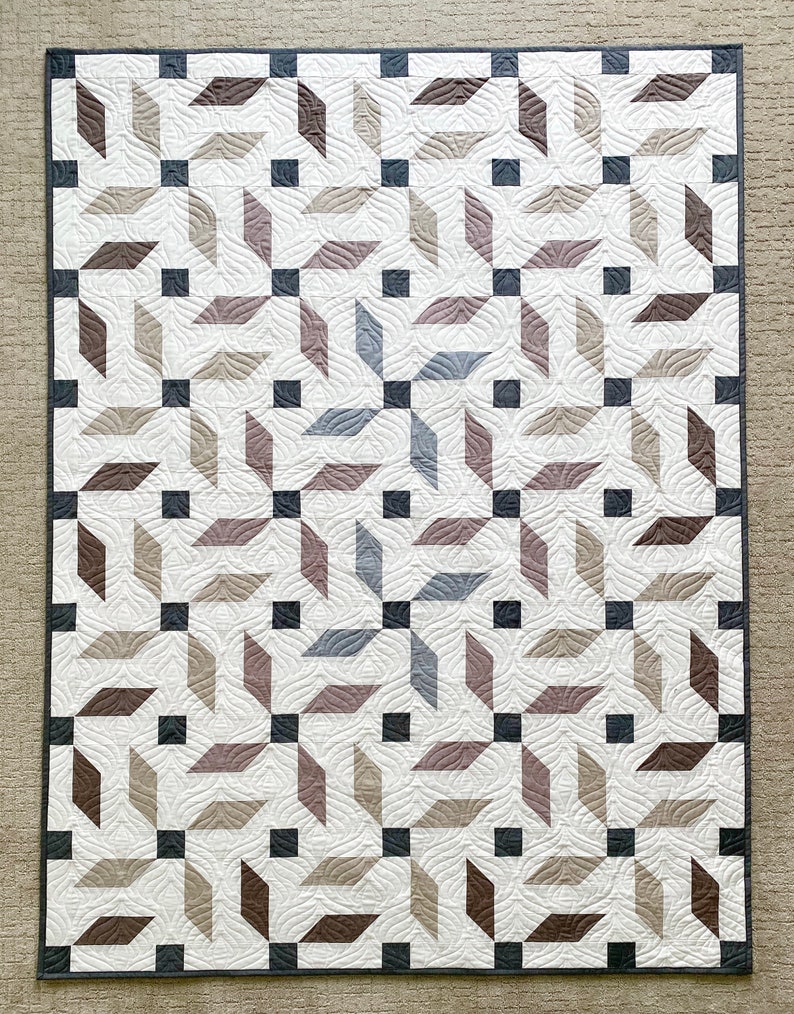 Propeller Modern Geometric Quilt PDF Pattern by Mandi Persell Etsy