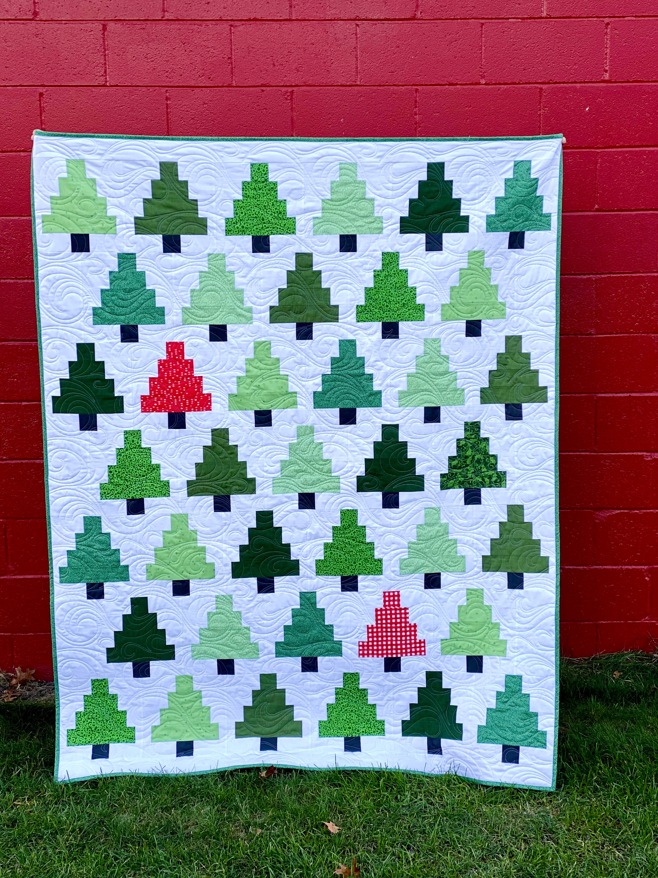 Tree Quilt Kit Quilty Trees Throw Size Quilt Kit - Emily Dennis - Kit Includes Fabric ...