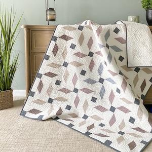 Propeller Quilt kit - Mandi Persell of Sewcial Stitch 50" by 66" Kit includes fabric for top & binding Modern quilt