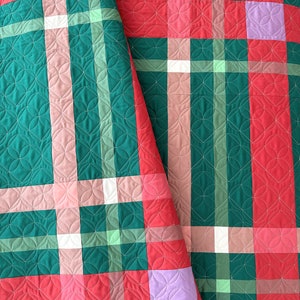 Upscale Plaid Modern Geometric Throw Quilt Kit - Lo & Behold Stitchery ...
