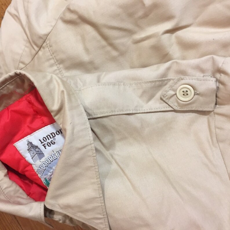 70s LONDON FOG bomber jacket mens size 38 light jacket khaki members only jacket mens small Tan Jacket light Brown NEUTRAL womens medium 38