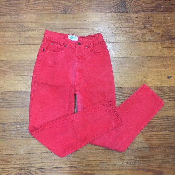 red brand jeans
