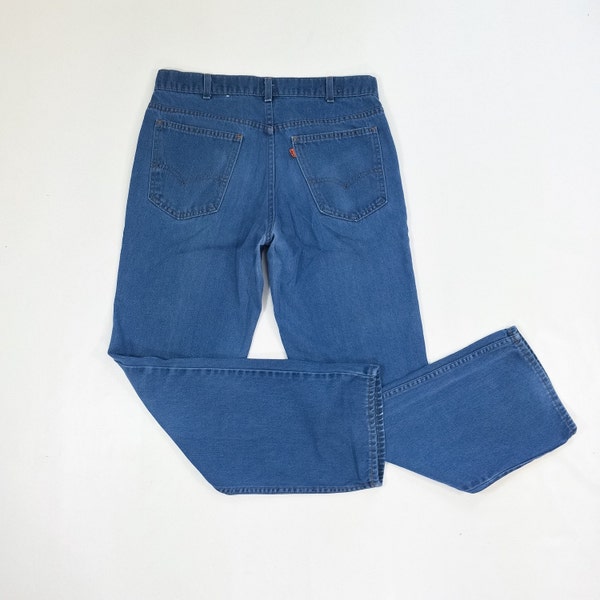 sale 70s Levis ORANGE Tab Thin worn in Faded 32 x 29 Straight Leg Jeans Mens Levi Jeans Broke In Womens Boyfriend Dark Wash 33 x 29 USA