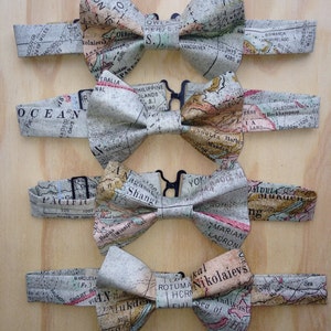 Wanderlust world map bowtie image 2