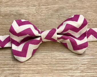 Purple Chevron Bowtie