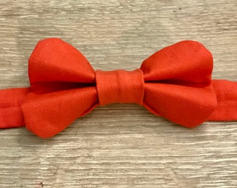 Solid Orange Bowtie