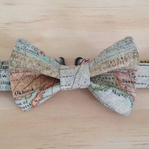 Wanderlust world map bowtie image 1