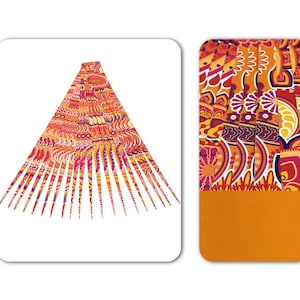 Double-Sided Paper Bead Strips – Pre-Cut 1/2&quot; or 1&quot;, Paisley Pattern Scrapbook Paper