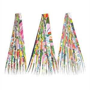Paper Bead Strips: Scrapbook Paper 1/2&quot;, 3/4&quot;, & 1&quot; Tropical Abstract Floral