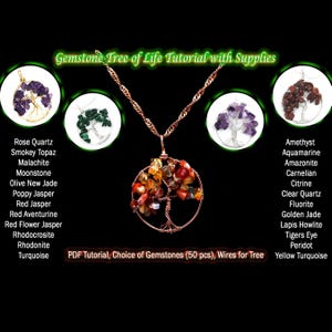 Tree of Life Pendant Kit: Wire Wrapping Jewelry Tutorial with Materials & Digital Instructions
