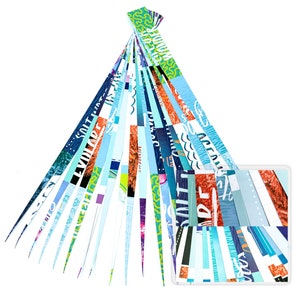 Paper Bead Strips Double Sided Half Inch or 1 Inch Paper Strips for Making Paper Beads and other Paper Crafts Works with Slotted Bead Roller