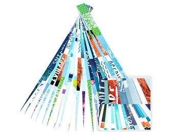 Paper Bead Strips Double Sided Half Inch or 1 Inch Paper Strips for Making Paper Beads and other Paper Crafts Works with Slotted Bead Roller