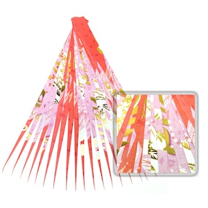 Paper Bead Strips, Coral Pink & Gold Scrapbook Paper 1/2" and 1" Zebra Pattern