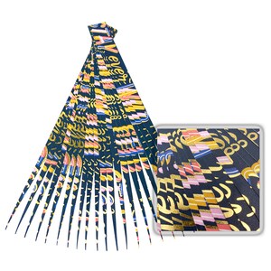 Paper Bead Strips, 1/2&quot; or 1&quot; Navy & Gold Foil Scrapbook Paper with Lettering