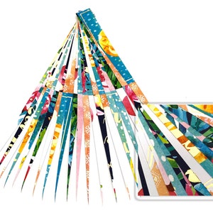 Paper Bead Strips, 1/2&quot; or 1&quot; Scrapbook Paper Gold Foil Laminate