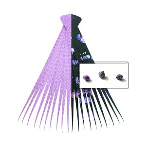 Paper Bead Strips Purple and Black Double Sided Half Inch or 1 Inch Paper Strips for Making Paper Beads Works with Slotted Bead Roller