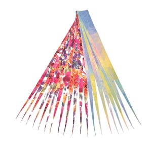 Double-Sided Paper Bead Strips, 1/2&quot; or 1&quot; Bright Pink & Watercolor Scrapbook Paper