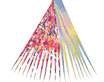 Double-Sided Paper Bead Strips, 1/2" or 1" Bright Pink & Watercolor Scrapbook Paper