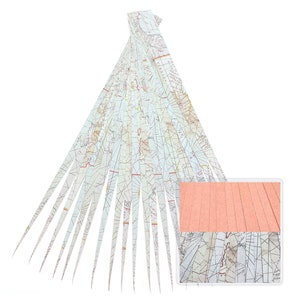 Paper Strips Double Sided Map Precut 1/2" or 1" Paper Bead Strips Make Paper Beads Works with Slotted Bead Roller Quilling Tool