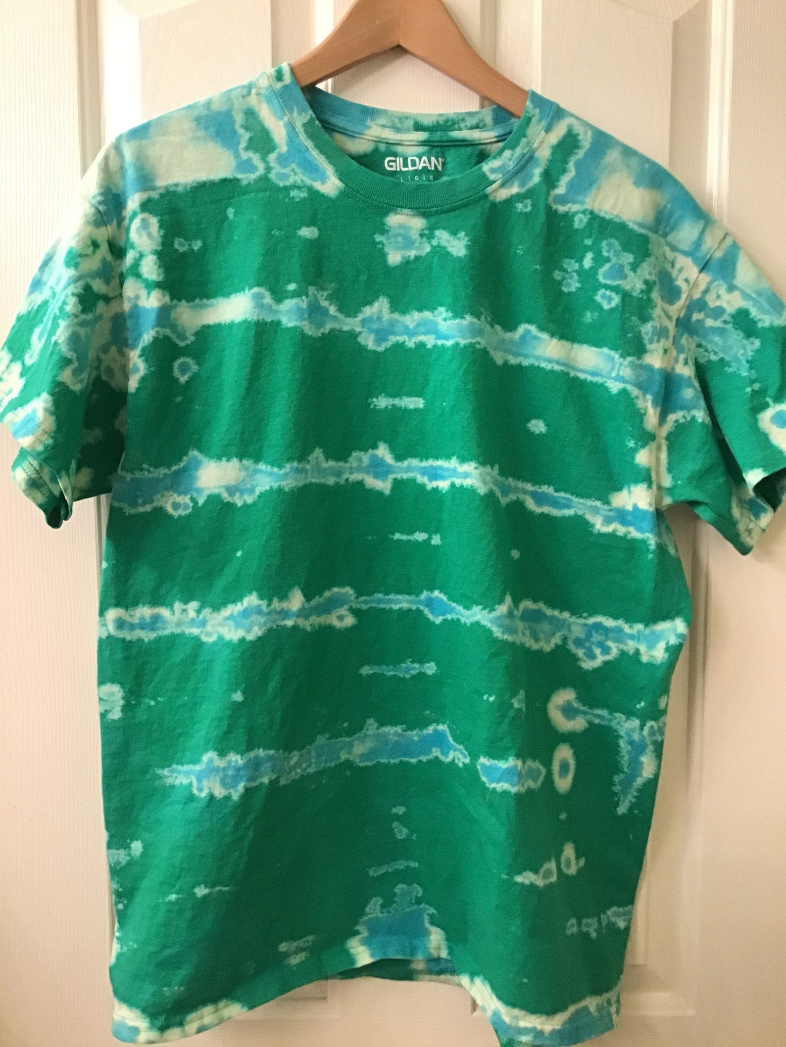bleach on neon green shirt