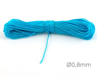 10m Makramee Band Schmuckkordel Ø0,8mm Rot Flechten Knoten Kumihimo