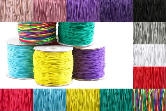 0,25 EUR/m 10m Elastische Kordel Gummiband Ø1mm Schmuckherstellung Näharbeiten