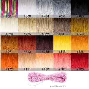 0,17 EUR/m 10m Makrameeband Ø0,8mm Schmuckkordel Farbauswahl Flechten Knoten Kumihimo Freundschaftsarmband