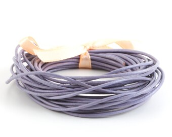 0.75 EUR/Meter 5 m goat leather strap leather strap leather cord Lavender ø1.5 mm soft dimensionally stable