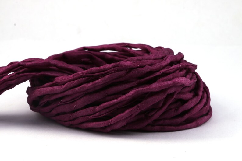 2.05 EURpc hand dyed Habotai silk ribbon Grape 3mm silk cord 100/% pure silk H3M20294U