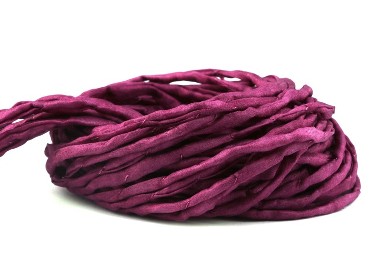 2.05 EURpc hand dyed Habotai silk ribbon Grape 3mm silk cord 100/% pure silk H3M20294U