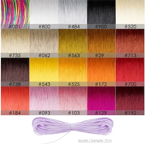 0.15 EUR/meter 10 m macrame ribbon Ø0.5 mm jewelry cord color selection braid knot Kumihimo friendship bracelet