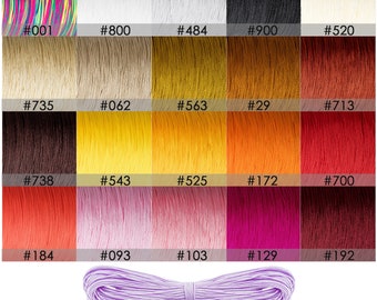 0,17 EUR/metro 10 m Cordón de macramé Ø0,5 mm Cordón para joyería Selección de colores Nudos trenzados Pulsera de la amistad Kumihimo
