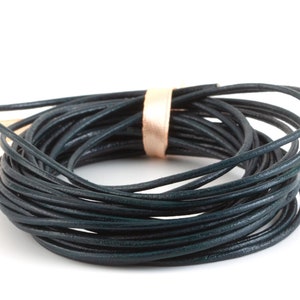 0,79 EUR/metro 5 m correa de cuero de cabra correa de cuero cordón de cuero Verde botella ø2mm suave, dimensionalmente estable