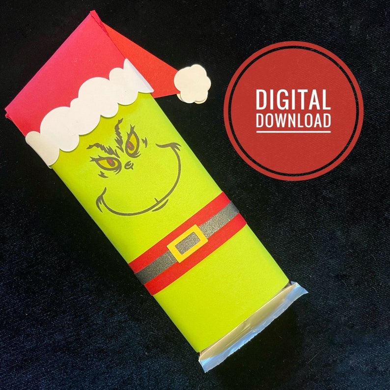 Grinch Bars downloadable DIY Favor Kit Etsy