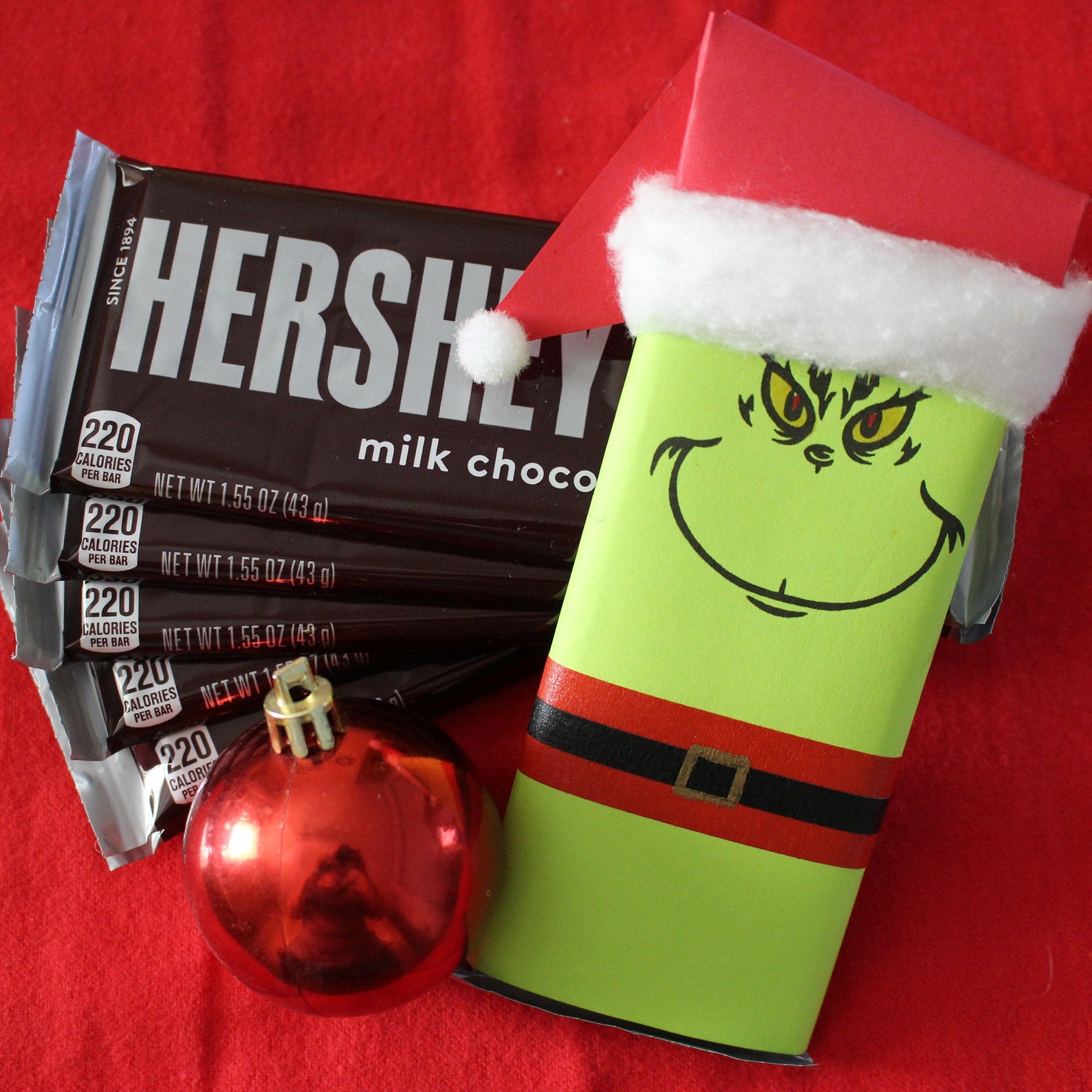 Grinch Bars Party Favors Fully Assembled Hershey's Etsy