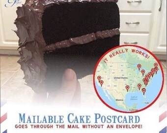 Mailable Cake PostCard - Funny Card - Friendship Card