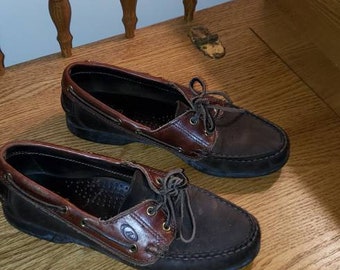 Dexter Suede & Leather Ladies Loafers Size 7.5 Free Shipping