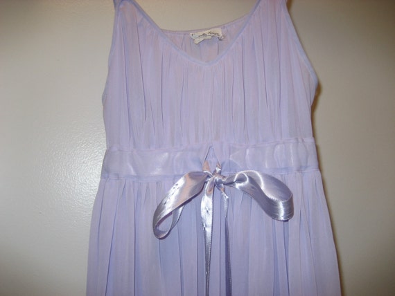 SALE Lilac Molla Kaye Nylon Nightgown 70s FREE Sh… - image 1