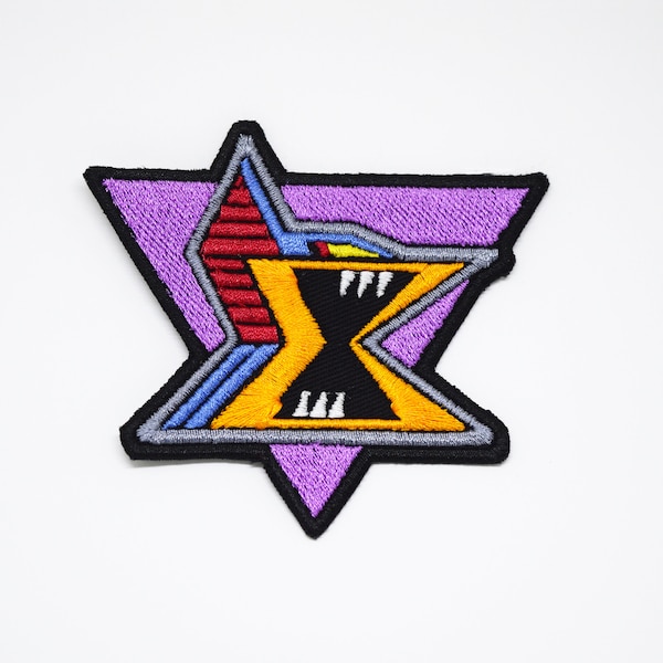 Sigma - Iron On patch - Megaman X Mavericks Shiny Metallic Embroidery