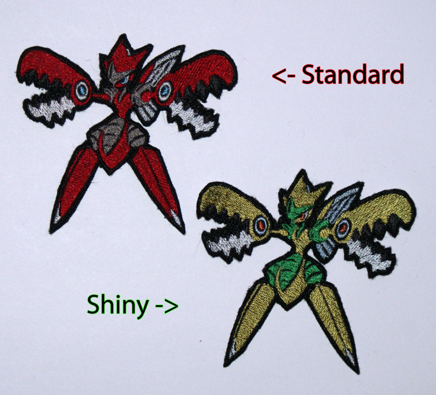 Flygon Iron on Patch Shiny Metallic Embroidered. Pokemon 